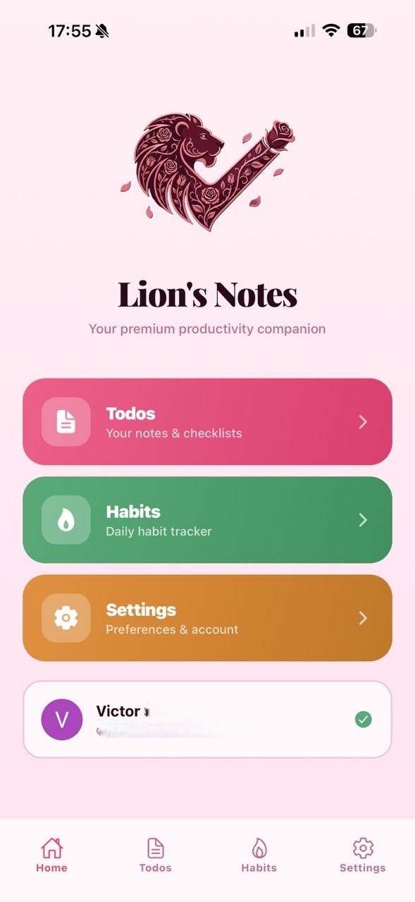 Lion's Notes screenshot 1